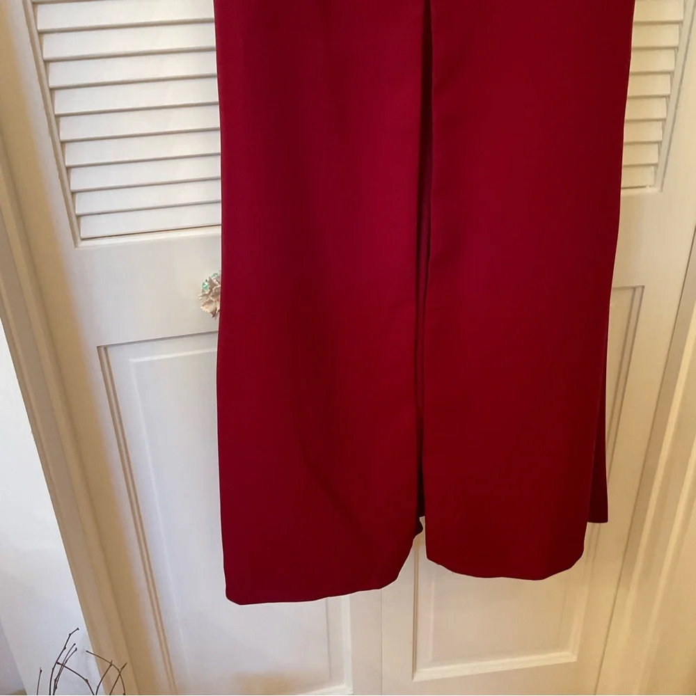 Dessy Gown Off The Shoulder Burgundy Size 0 NWT